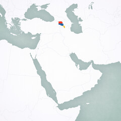 Map of Middle East - Armenia