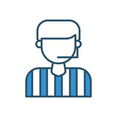 Referee  vector icon stock illustration