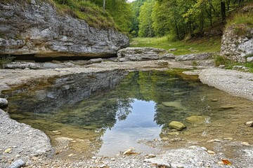 Beautiful panorama view of mid-high green mountains in Vosges, France. . Beautiful simple AI generated image