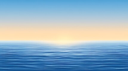 Obraz premium Serene Ocean Sunset Tranquil Seascape at Dawn or Dusk