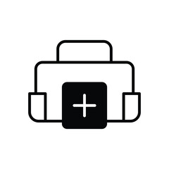 Obraz premium First Aid Kit vector icon stock illustration