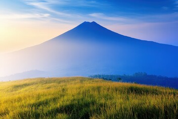 Fototapeta premium Nordic skiing or Cross-country skiing classic technique practiced by man in a beautiful panoramic trail at morning.Selective focus.. Beautiful simple AI generated image