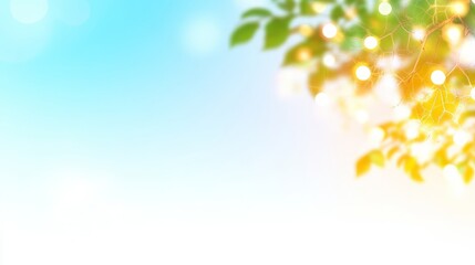 Fototapeta premium Serene Summer Lightscape Blurry Bokeh and Branches