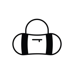 Duffle Bag vector icon stock illustration