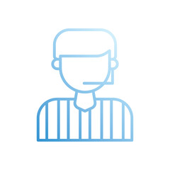 Referee  vector icon stock illustration