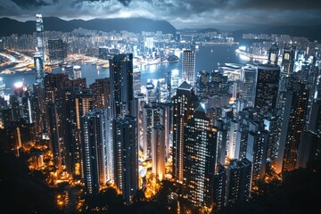 Obraz premium Aerial view of fog-covered village on mountain plateau, Velika Planina, Slovenia.. Beautiful simple AI generated image