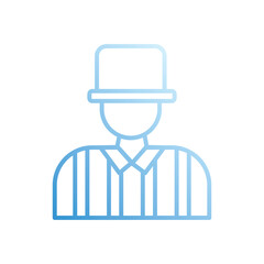 Umpire  vector icon stock illustration