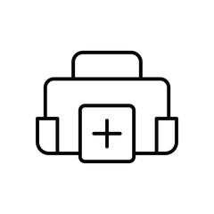 First Aid Kit vector icon stock illustration