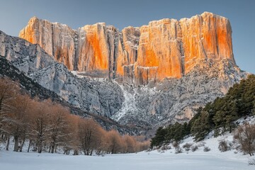 Fototapeta premium Donau - Eisernes Tor. Beautiful simple AI generated image