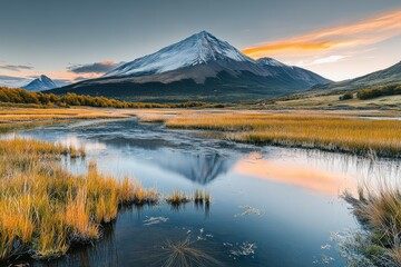 Boat with people in Sumidero Canyon - Chiapas, Mexico. Beautiful simple AI generated image