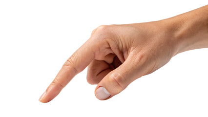 hand pointing isolated on white background