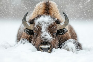 A wildebeest mid-run isolated on a transparent background.. Beautiful simple AI generated image