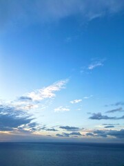 clouds sky sea light shine