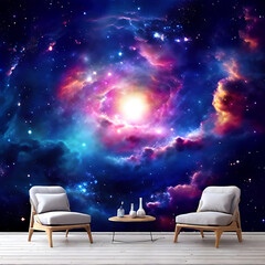 colorful space galaxy cloud nebula starry night cosmos universe science astronomy supernova background