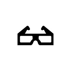 Glasses icon logo. Cinema icon vector