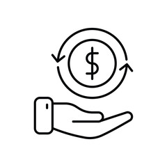 Financial  vector icon stock illustration