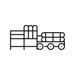 
ISRU black line icon.