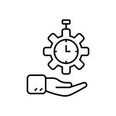 Time Management vector icon stock illustration