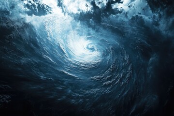 Super Typhoon and other ocean storms in weather background.