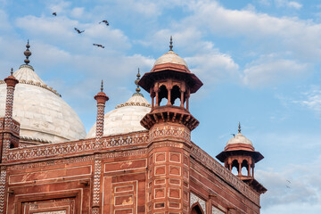 Seitengebäude Mehmaan khana am Taj Mahal in Indien, Asien 