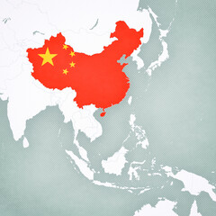 Map of East Asia - China