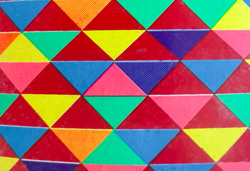 Colorful background of triangle shapes. Color background. Abstract background.