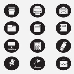 office icon good for element design, workspace icon, ui design, web design, silhouette design, etc	