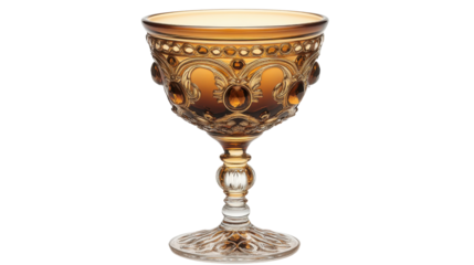antique wine glass isolated on white background 