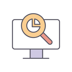 Analytic  vector icon stock illustration