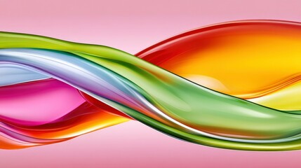 Fototapeta premium Abstract Colorful Swirls Vibrant Rainbow Hues in Fluid Motion