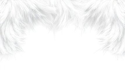 Obraz premium Soft White Fur Texture Background, Fluffy White Fibers