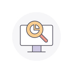 Analytic  vector icon stock illustration