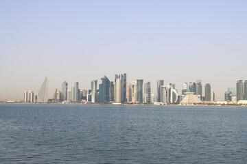 Morning view of Doha skyline (December 2024)