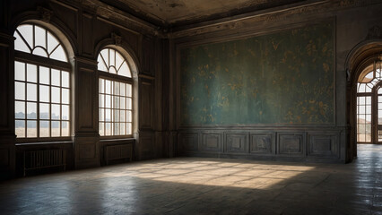 old abandoned building interior