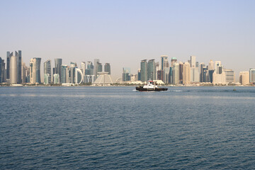 Naklejka premium Beautiful architecture of Doha skyscrapers