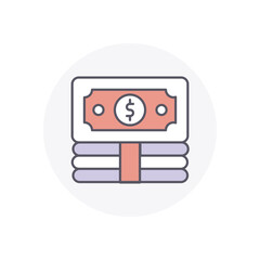Cash Flow vector icon stock illustration