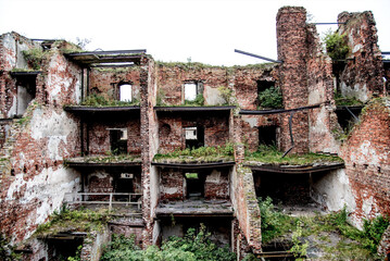 Fortress old town, stone landmark heritage, fortification building landscape