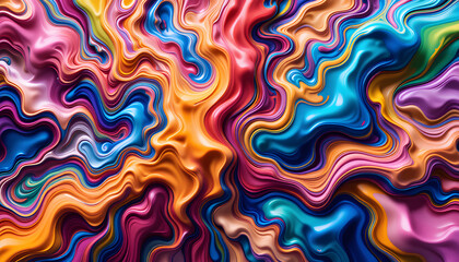 Obraz premium 3D Abstract Liquid Flow Design Background Wallpaper