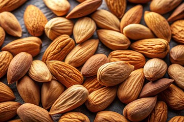 Fototapeta premium Minimalist Almonds: Shelled and Unshelled Nuts, Simple Food Photography, Clean Background