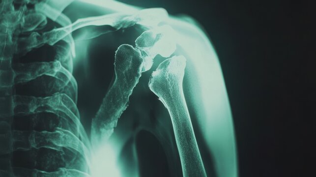 Shoulder Fracture XRay Medical Imaging, Bone Damage, Humerus, Diagnosis, Treatment, Skeletal Injury,