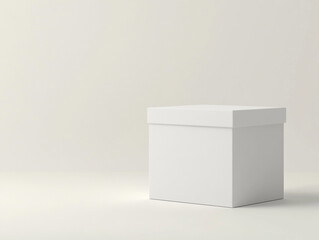 3d box white background for product mockup ai generated