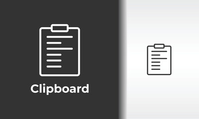 Clipboard Vector, Icon Or Logo Sign Isolated Symbol Illustration