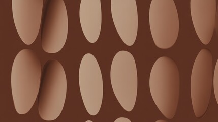 Fototapeta premium PANTONE 17-1230 Mocha Mousse Minimalist 3D Pattern Wallpaper Design