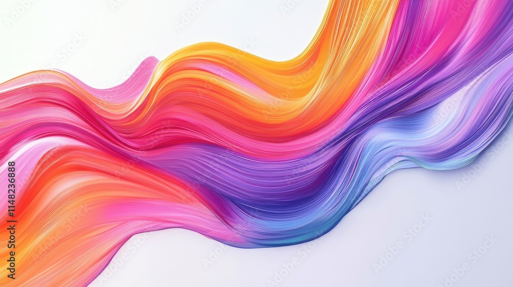 Poster vibrant swirls of colorful paint creating a fluid and dynamic abstract art design on a light backgro