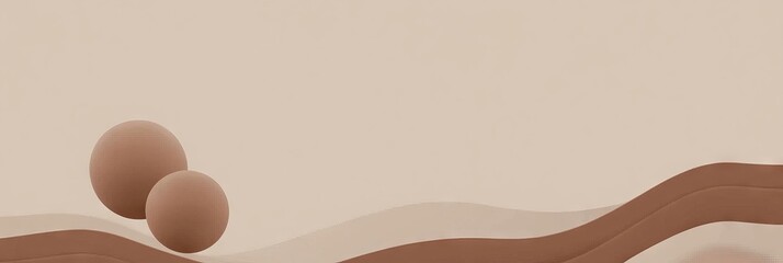 PANTONE 17-1230 Mocha Mousse Minimalist 3D Pattern Wallpaper Design