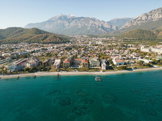 Antalya Kemer holiday place aerial panoramic view
