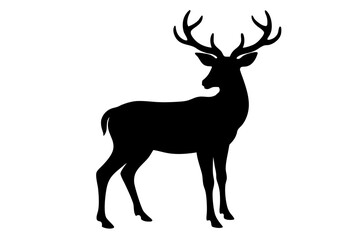 Obraz premium deer silhouette vector illustration