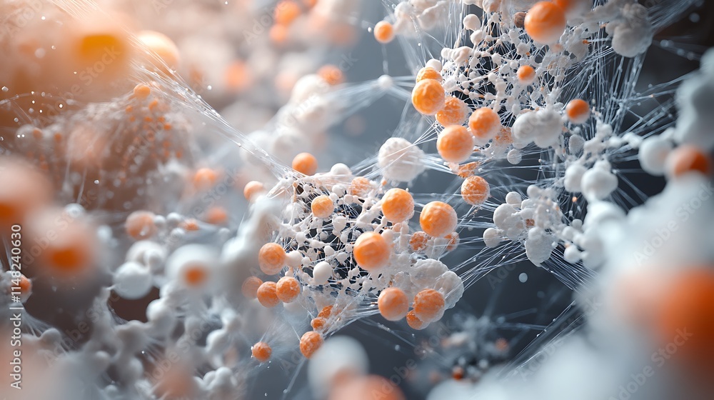 Poster microscopic cellular structures.