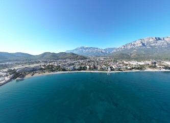 Antalya Kemer holiday place aerial panoramic view
