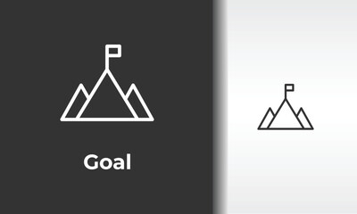 Goal Vector, Icon Or Logo Sign Isolated Symbol Illustration